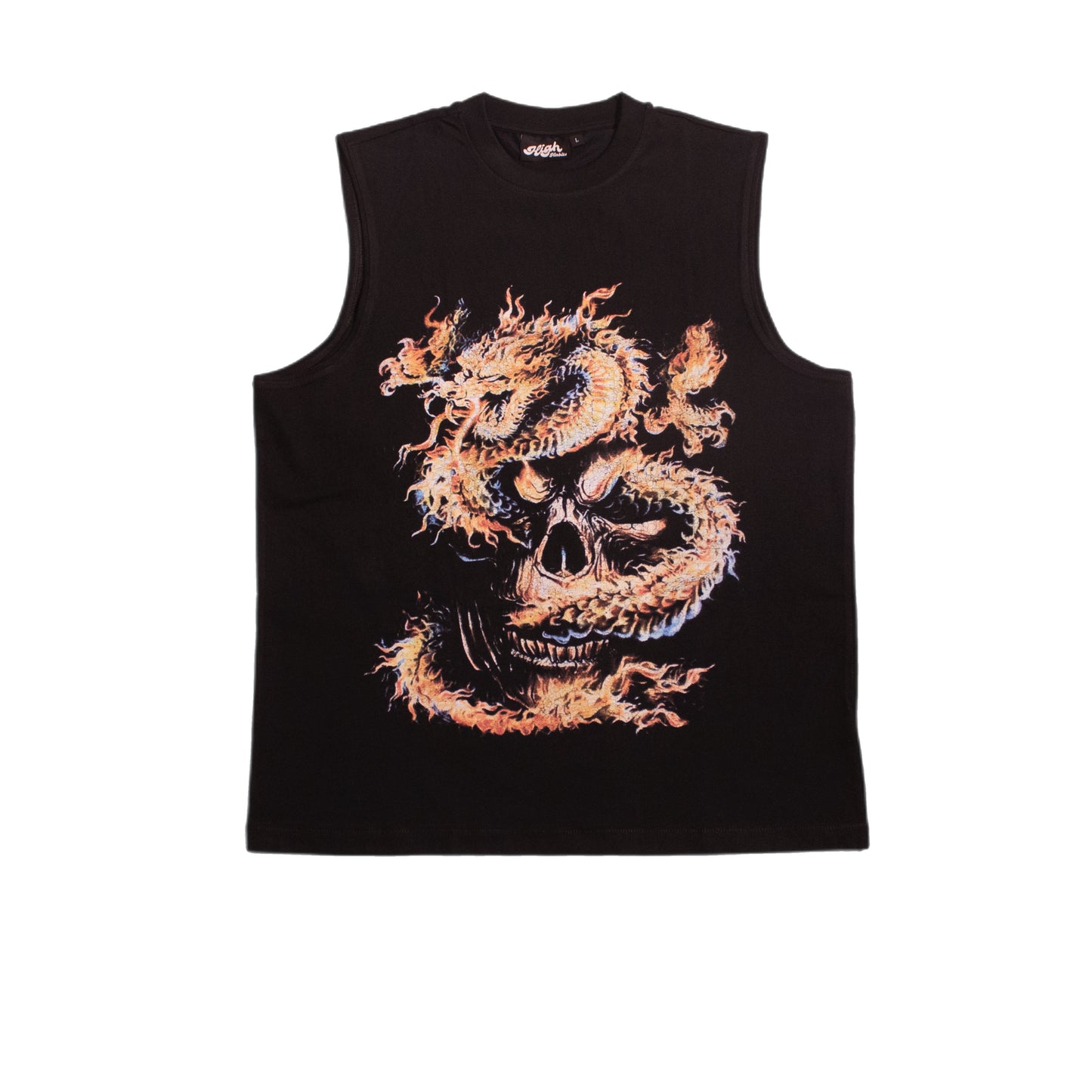 Sleeveless Dragon Skull Tshirt